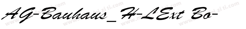 AG-Bauhaus_H-LExt Bo字体转换